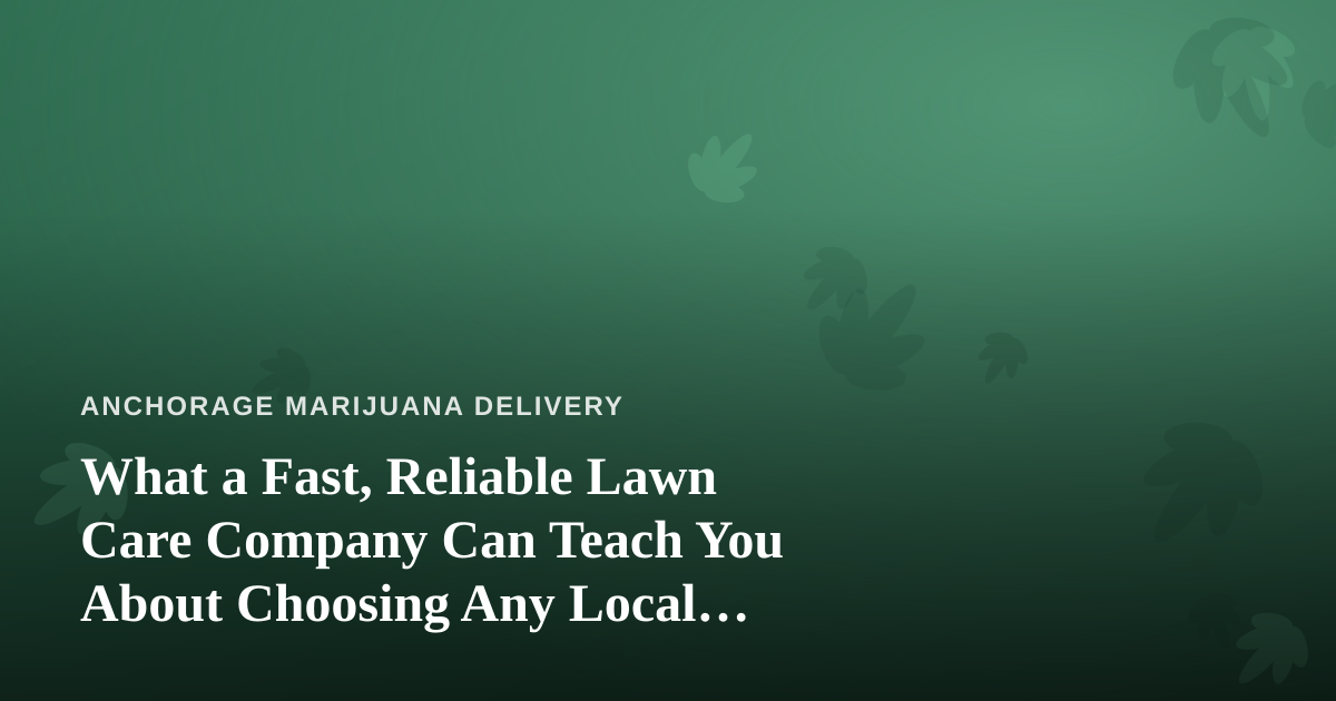 What a Fast, Reliable Lawn Care Company Can Teach You About Choosing Any Local Service