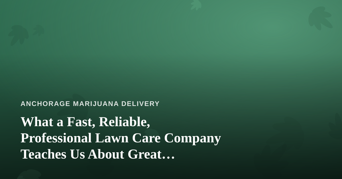 What a Fast, Reliable, Professional Lawn Care Company Teaches Us About Great Delivery Service