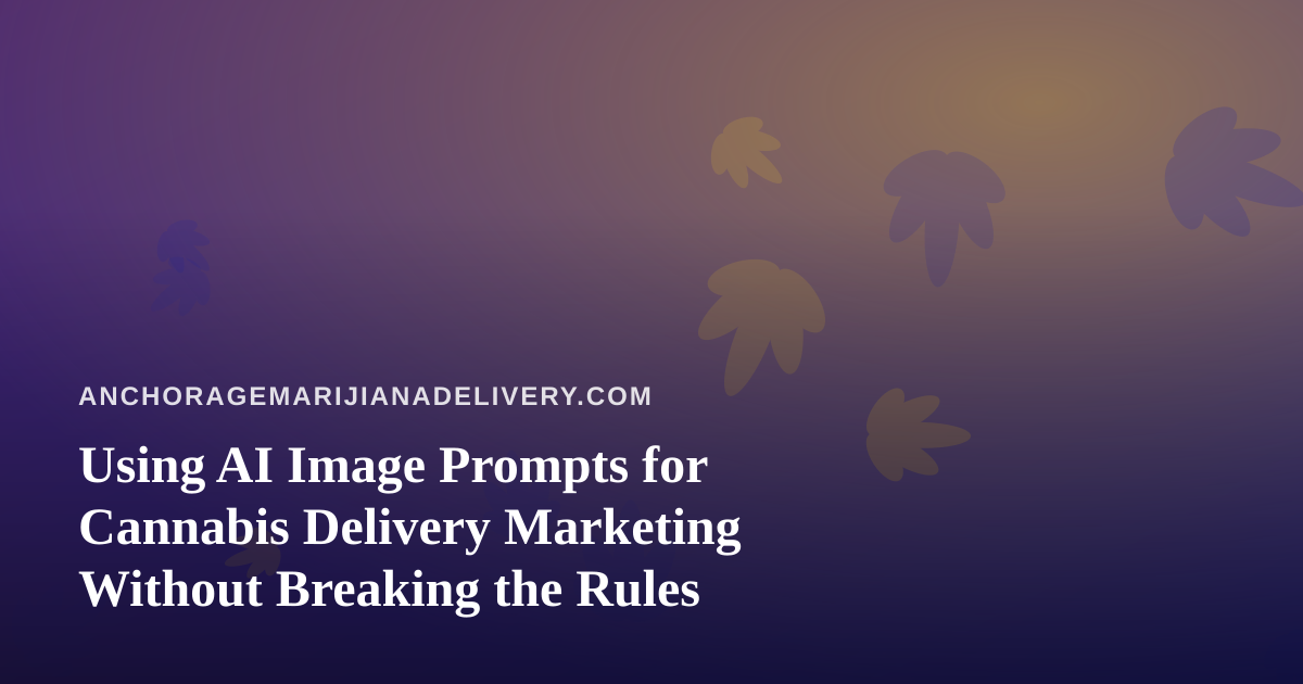 Using AI Image Prompts for Cannabis Delivery Marketing Without Breaking the Rules